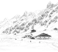 Carta da parati Clusaz sci di fondo montagna Confins