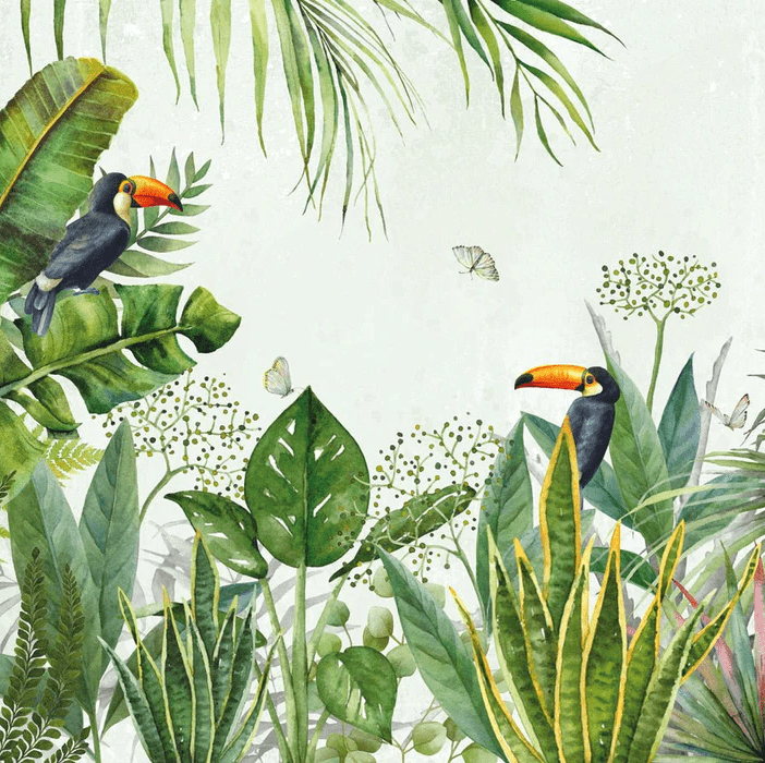 Papier peint Jungle oiseau exotique, XXL, tendance
