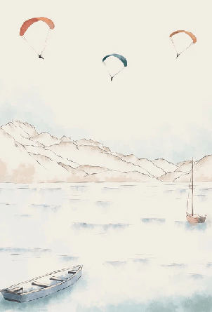 Carta da parati Annecy, cime e arte