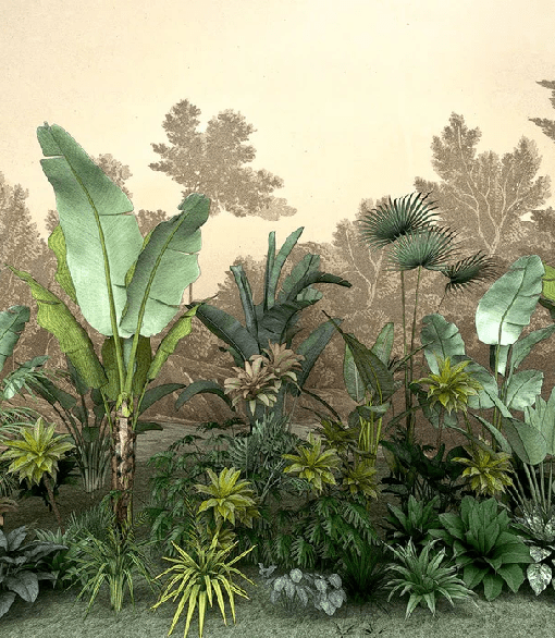 Tapete für das Badezimmer Jungle Trend Indonesien