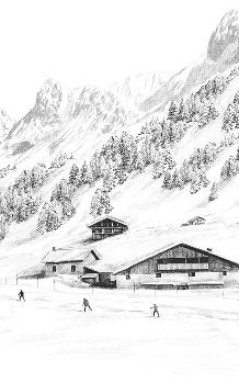 Carta da parati Clusaz sci di fondo montagna Confins