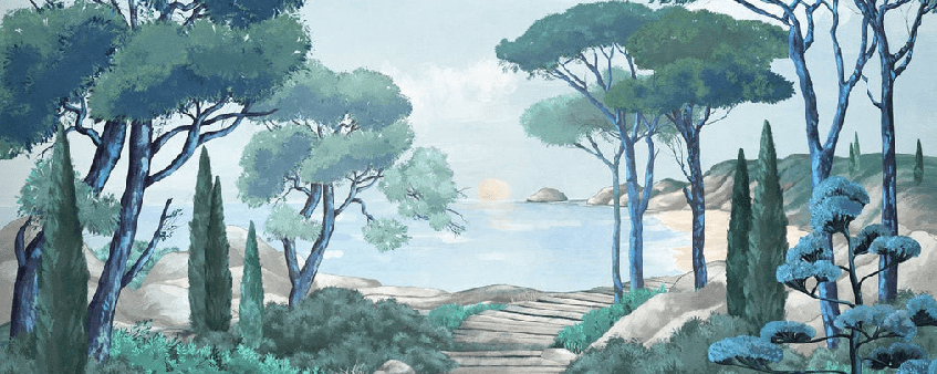 Papier peint balade dans les calanques