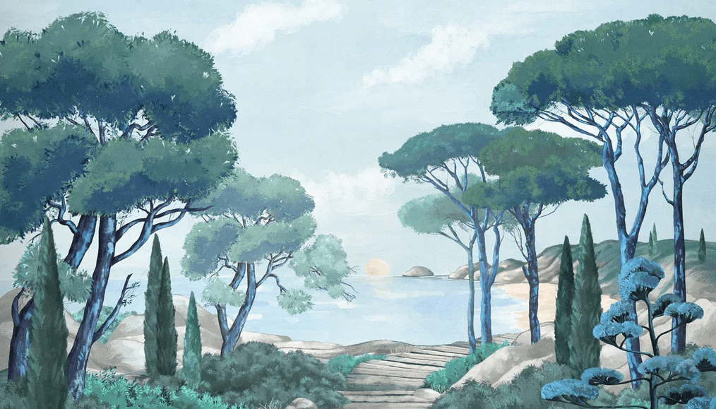 Papier peint balade dans les calanques