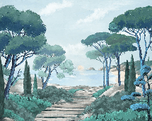 Papier peint balade dans les calanques