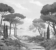 Papier peint balade dans les calanques