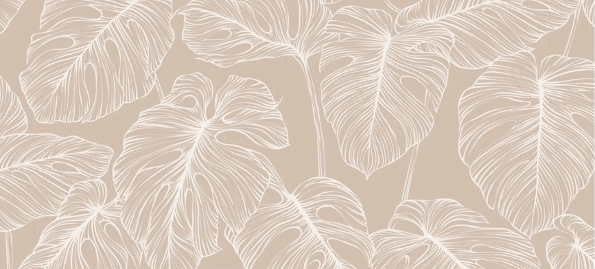 Carta da parati foglia monstera sabbia