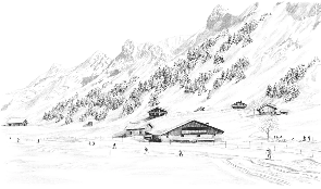 Carta da parati Clusaz sci di fondo montagna Confins
