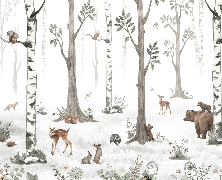 Carta da parati animali primavera foresta