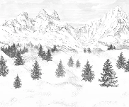 Carta da parati Aiguilles d'Arves
