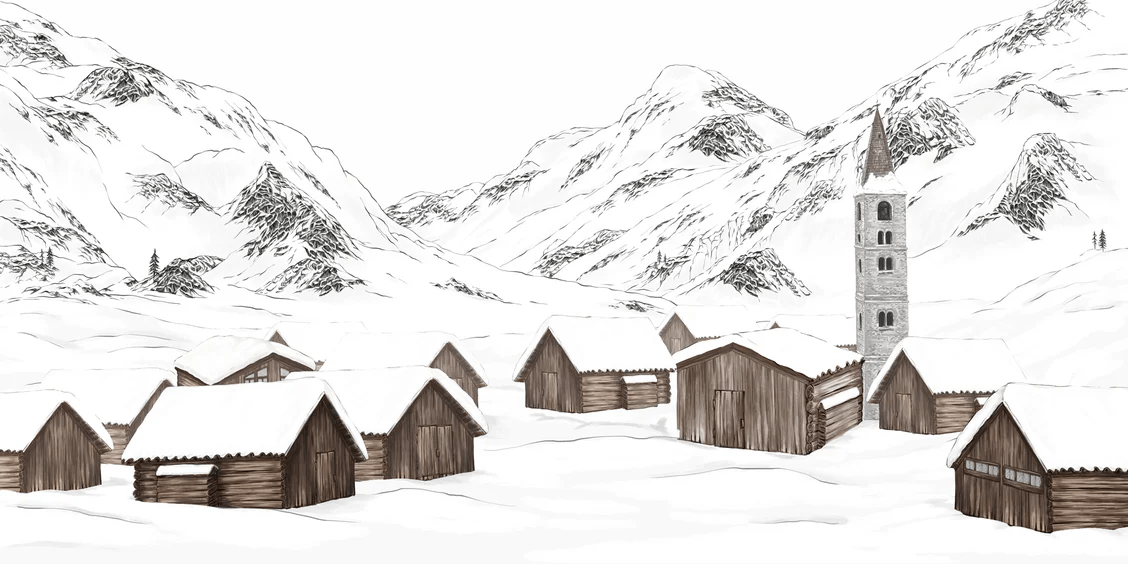 Tapete Dorf Val d'Isère