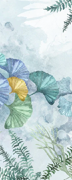 Papier peint wc ginkgo biloba japon