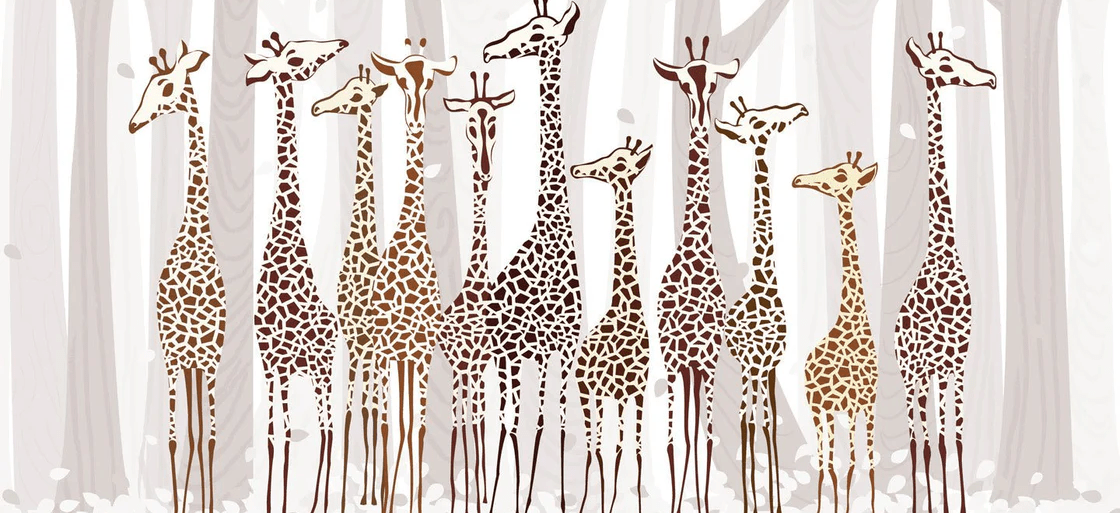 Carta da parati Eleganza Giraffe