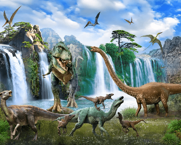 Carta da parati Dinosauri 3D