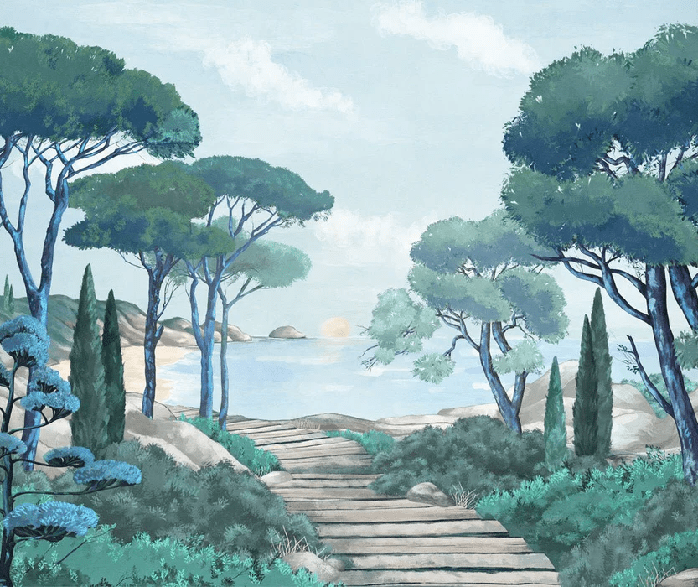 Papier peint balade dans les calanques