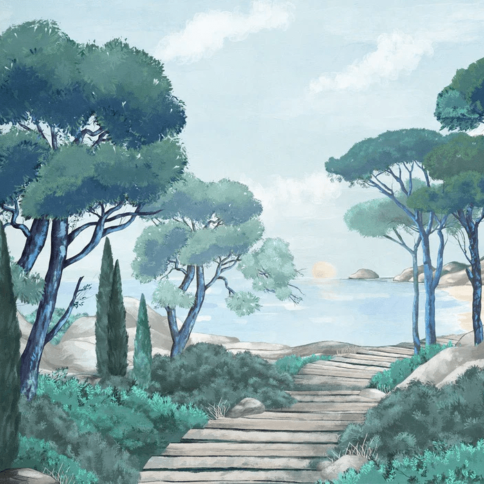 Papier peint balade dans les calanques