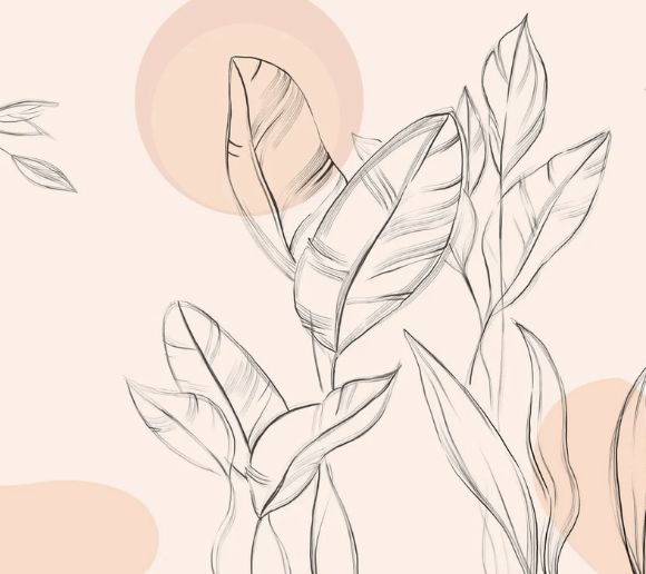 Papier peint gracieuse flore