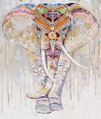 Carta da parati Elefante Boho Indiano