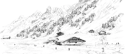 Carta da parati Clusaz sci di fondo montagna Confins
