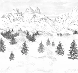 Carta da parati Aiguilles d'Arves