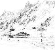 Carta da parati Clusaz sci di fondo montagna Confins