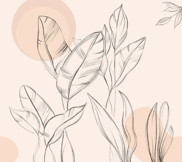 Papier peint gracieuse flore