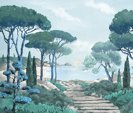 Papier peint balade dans les calanques