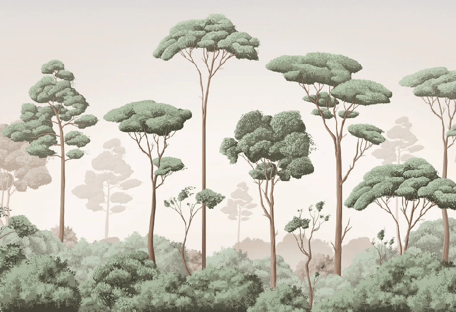 Papier peint brise légère pinède, XXL, tendance