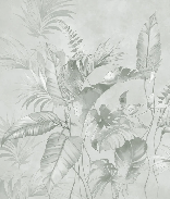 Elegante carta da parati jungle salvia