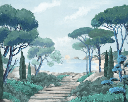 Papier peint balade dans les calanques