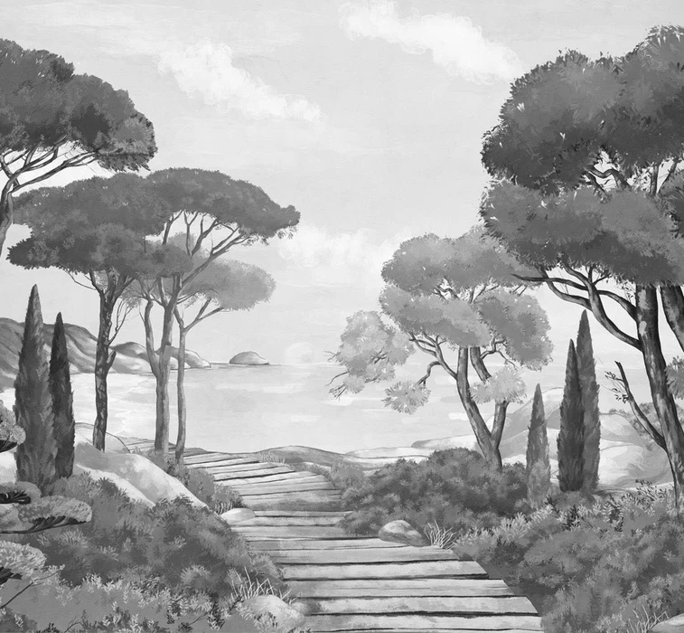 Papier peint balade dans les calanques