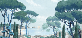 Papier peint balade dans les calanques