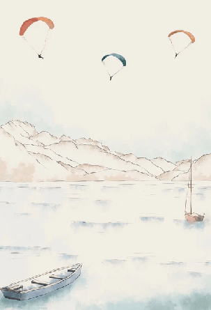 Carta da parati Annecy, cime e arte