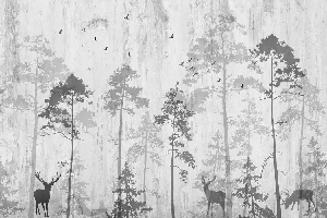 Tapete Nostalgischer Wald