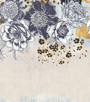 Retro-Blumentapete