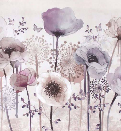 Carta da parati Fleur Parme