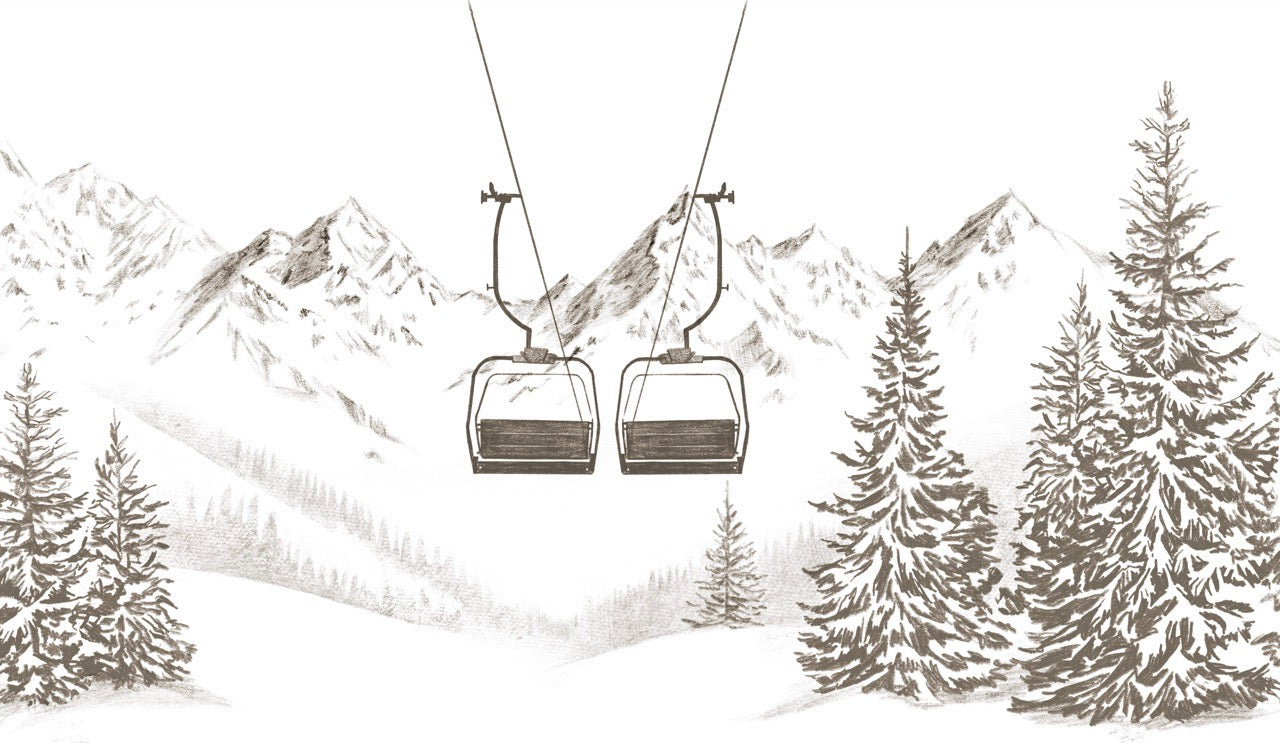 Papier peint immersion Alpine Sépia