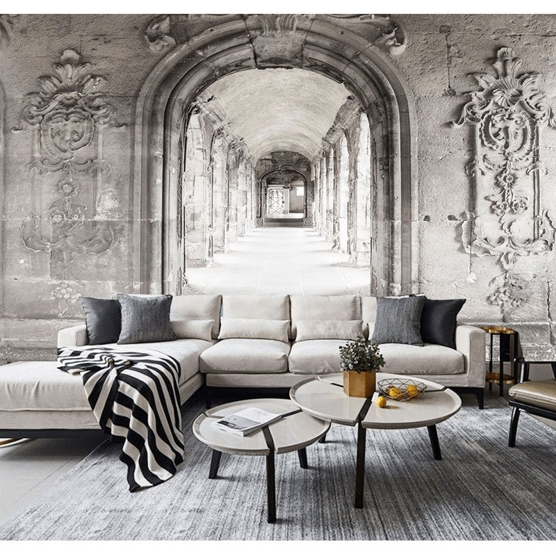 Tapete Trompe l'oeil Flur Pariser Marmor