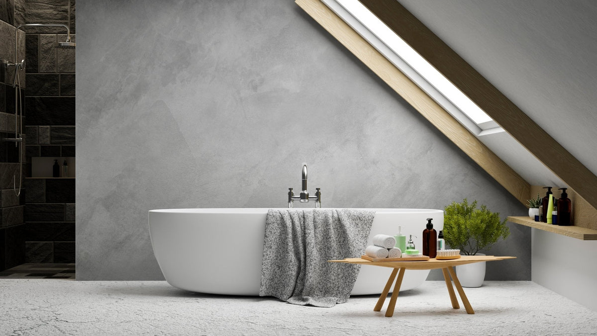 Tapete gewachster Beton