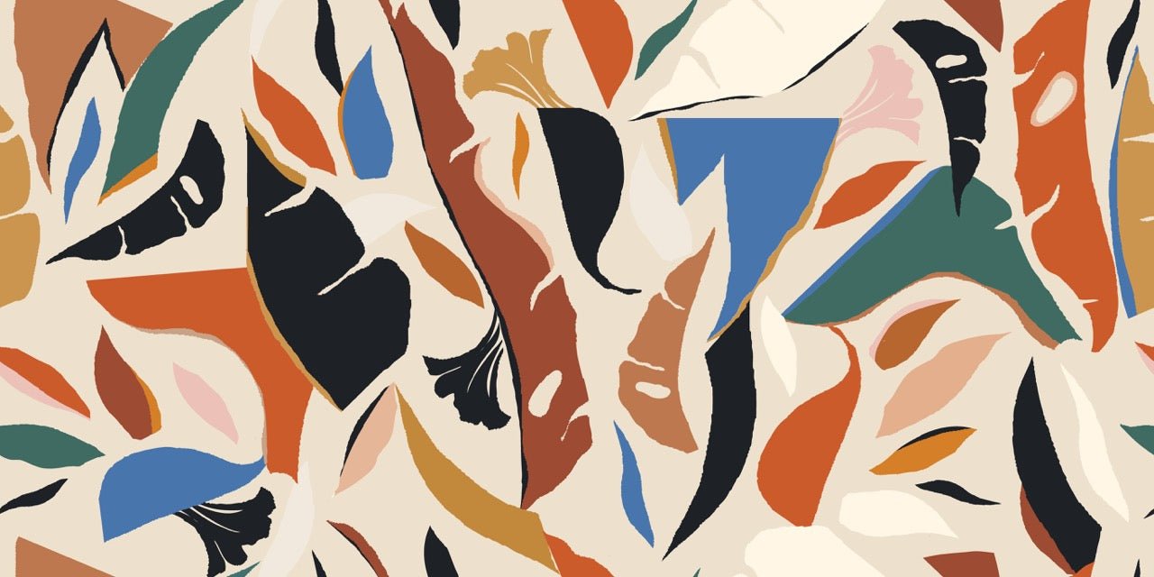 Papier peint contemporain végétal, XXL, tendance
