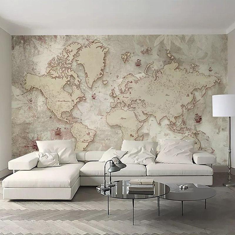 Papier peint Minimaliste World - papier peint sur mesure francais - muralconcept