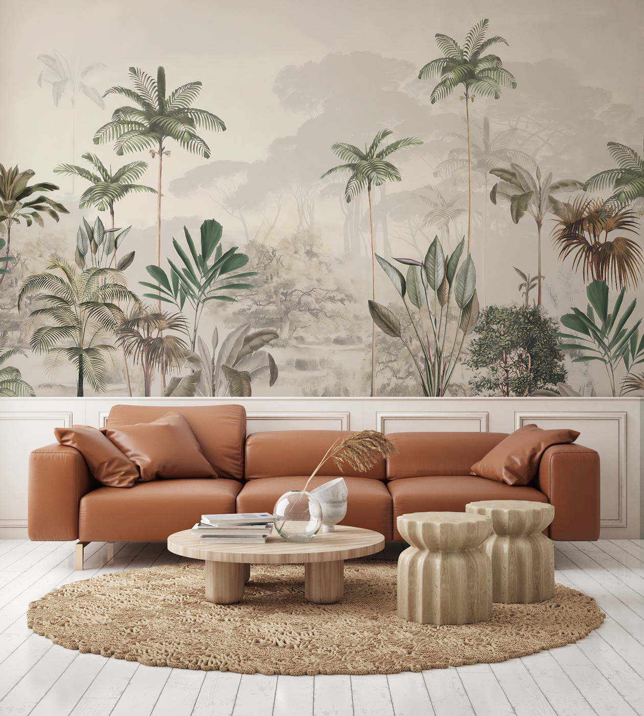 Comment décorer un grand mur de salon avec du papier peint ?