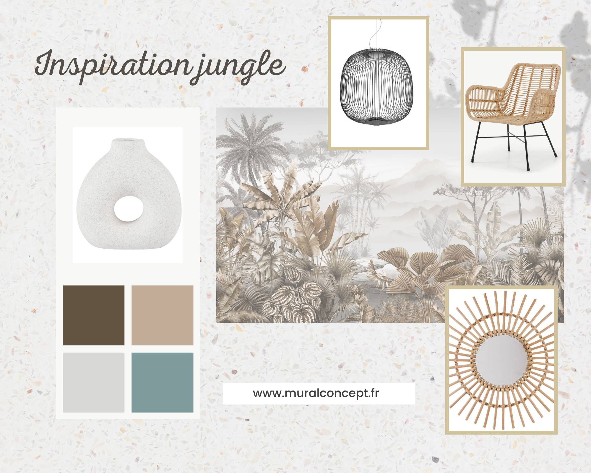 Quelle peinture et décoration associée à mon papier peint jungle ?