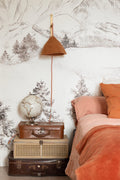 Panoramic headboard wallpaper