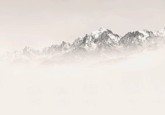 Papier peint Mont Blanc dans la brume sépia