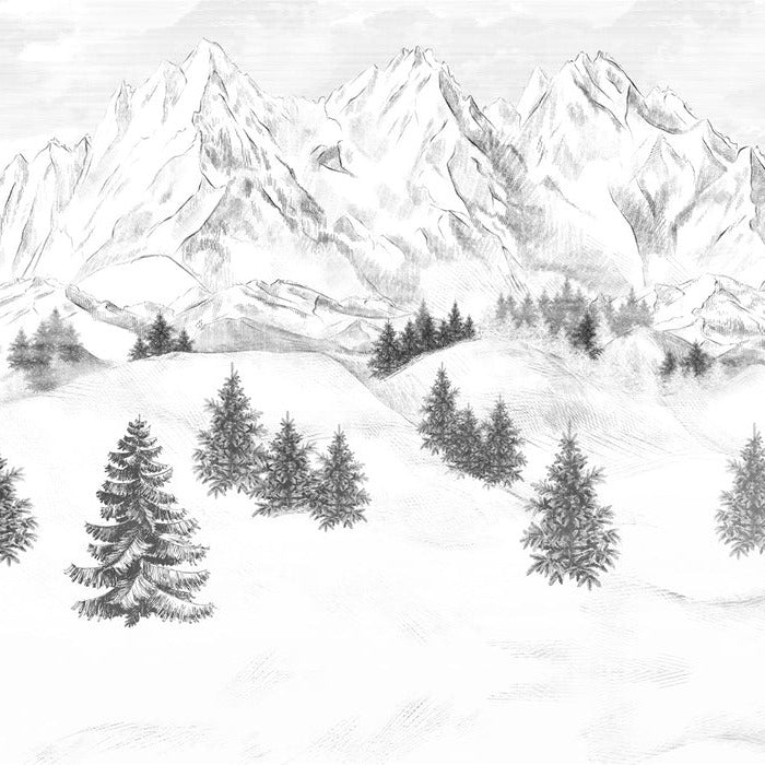 Tapete Berggipfel von Chamonix