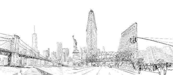 Papier peint architecture New York, XXL, tendance