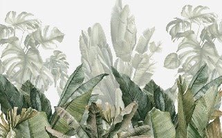 Papier peint panoramique bananier vert