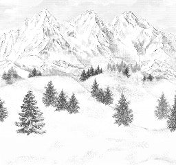 Papier peint montagne sommets de Chamonix