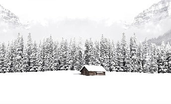 Panorama-Tapete Chalet in den Bergen