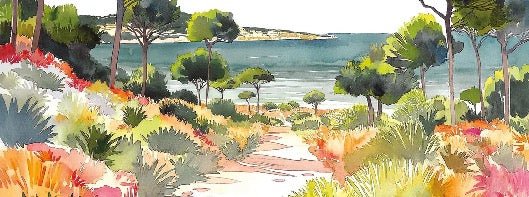 Carta da parati panoramica estiva